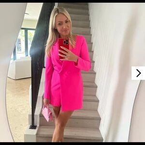 Double Breasted Padded Shoulder Blazer Romper